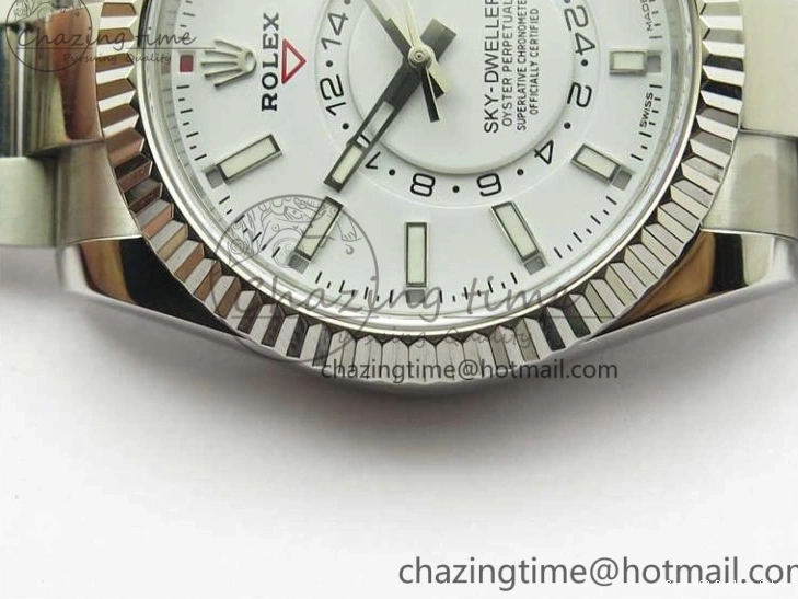 Good Copy Rolex Watches TechFriendly Bracelet to 2880 White Best Dial 326934 1:1 on 23J Edition Asian SS Noob SS Sky-Dweller 1219